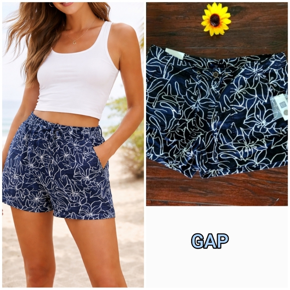 New✨️GAP LINEN FLORAL SHORT ♠️